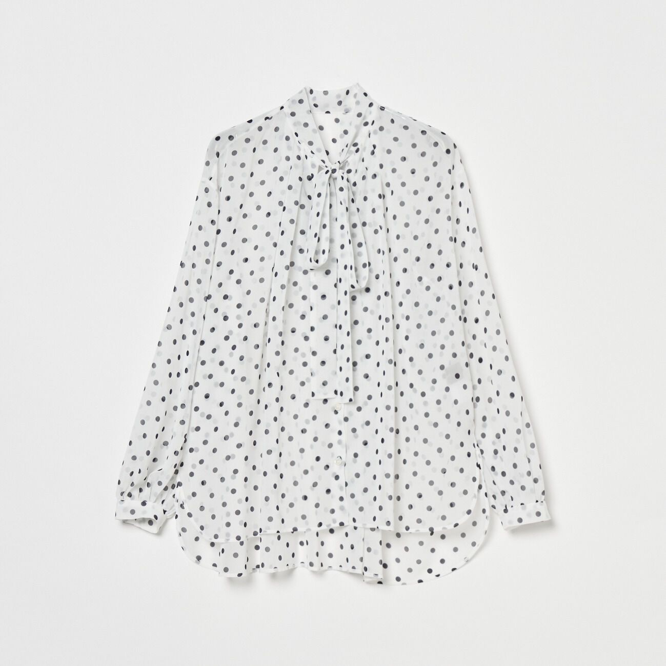 HELIOPOLE「HELIOPOLE DOT BOWTIE BLOUSE」|シャツ・ブラウス|ホワイト