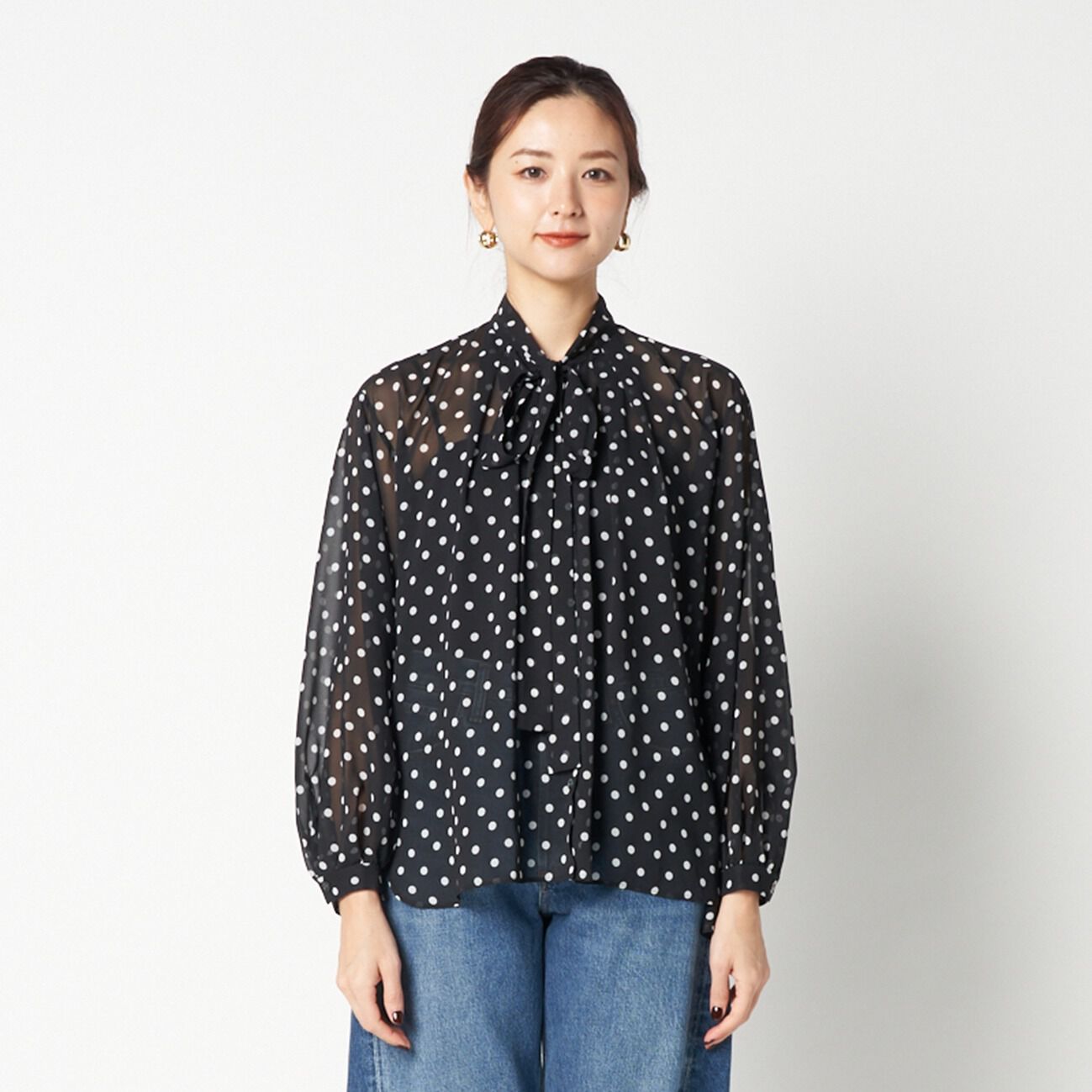 HELIOPOLE「HELIOPOLE DOT BOWTIE BLOUSE」|シャツ・ブラウス|