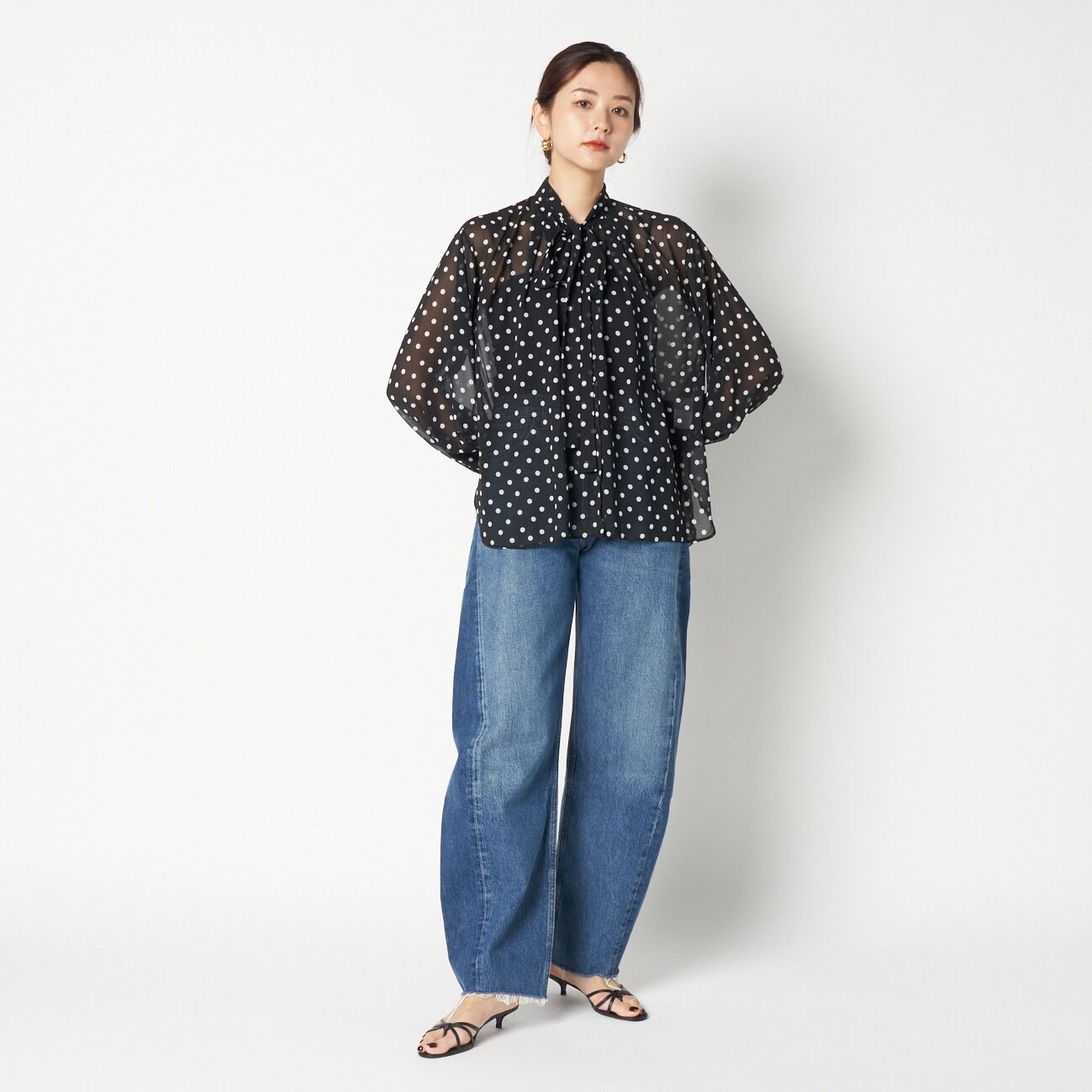 HELIOPOLE「HELIOPOLE DOT BOWTIE BLOUSE」|シャツ・ブラウス|