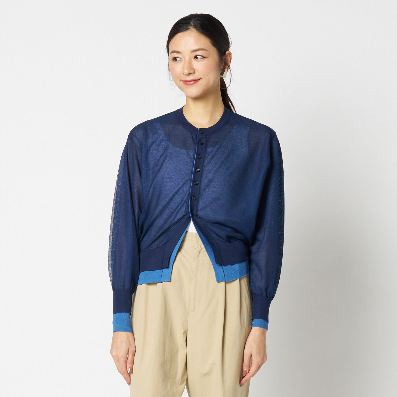 HELIOPOLE「HELIOPOLE LAYERED KNIT REVERSIBLE GARDIGAN」|ニット・セーター|