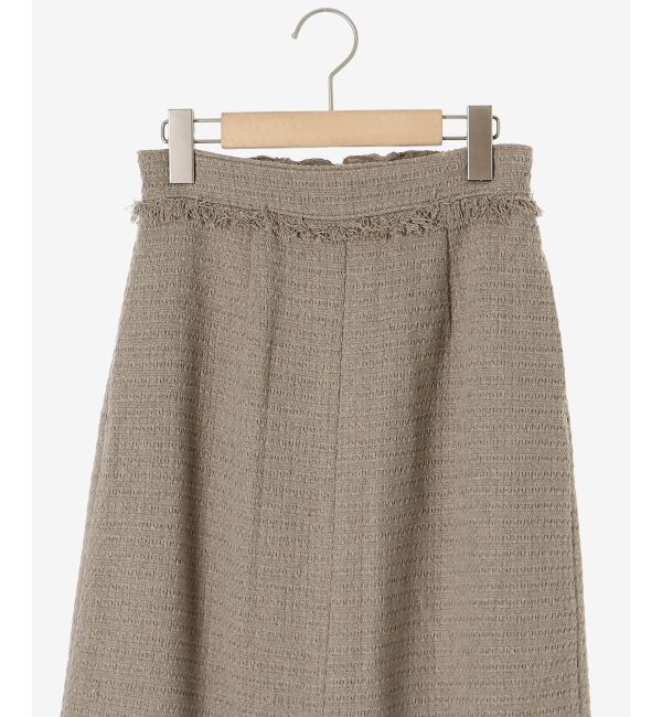 le.coeur blanc「ツイードフリンジストレートスカート」|スカート|