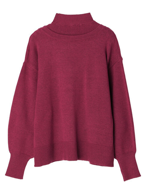 earth music&ecology「レイヤード風ニットプルオーバー」|ニット・セーター|