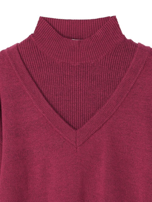 earth music&ecology「レイヤード風ニットプルオーバー」|ニット・セーター|