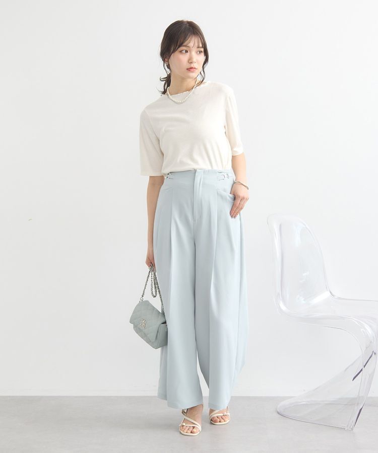 earth music&ecology「リブメローショートスリーブプルオーバー」|Tシャツ・カットソー|