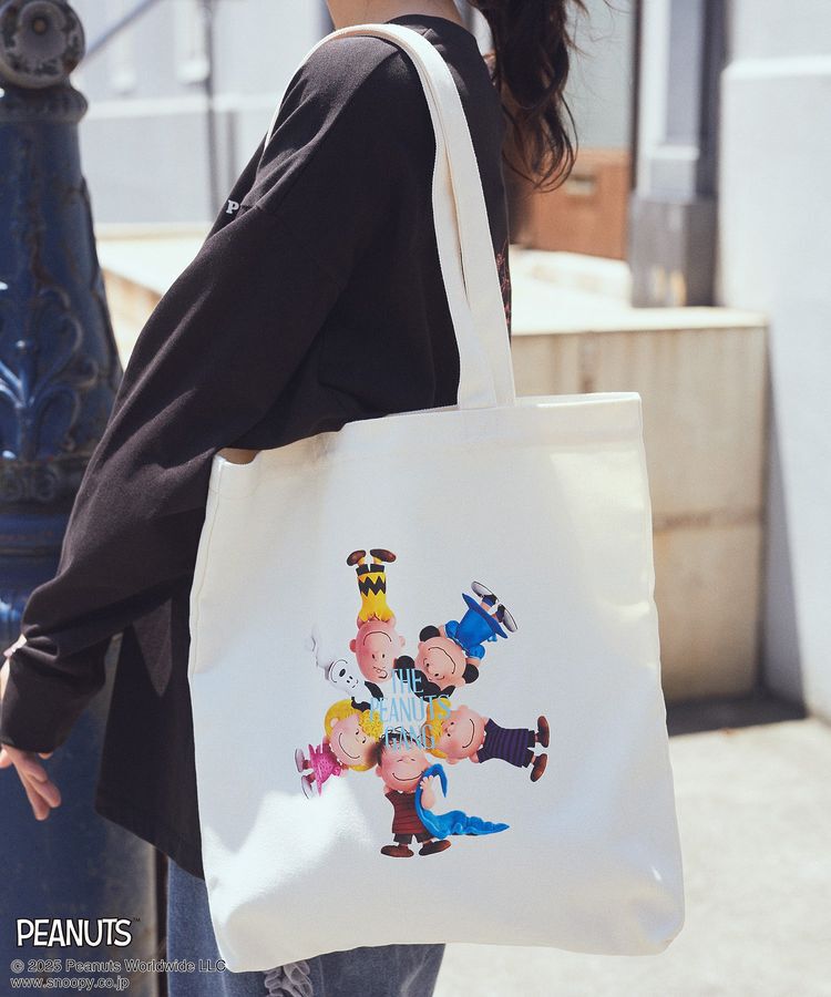 earth music&ecology「PEANUTS/earth アソート3Dアートトート」|トートバッグ|Natural