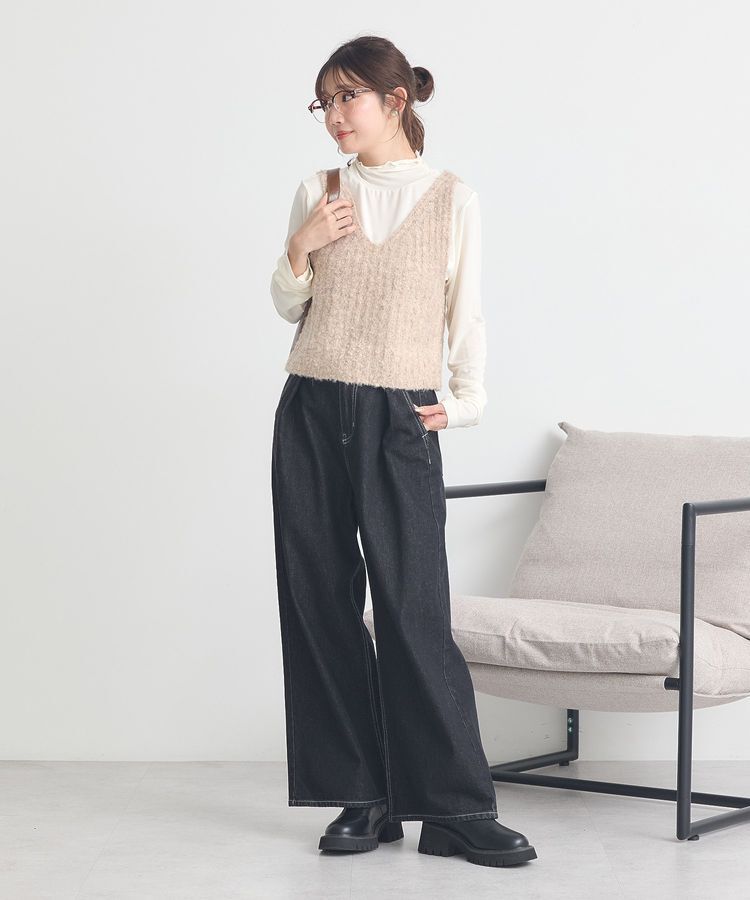 earth music&ecology「タックホックデニムパンツ」|デニム|