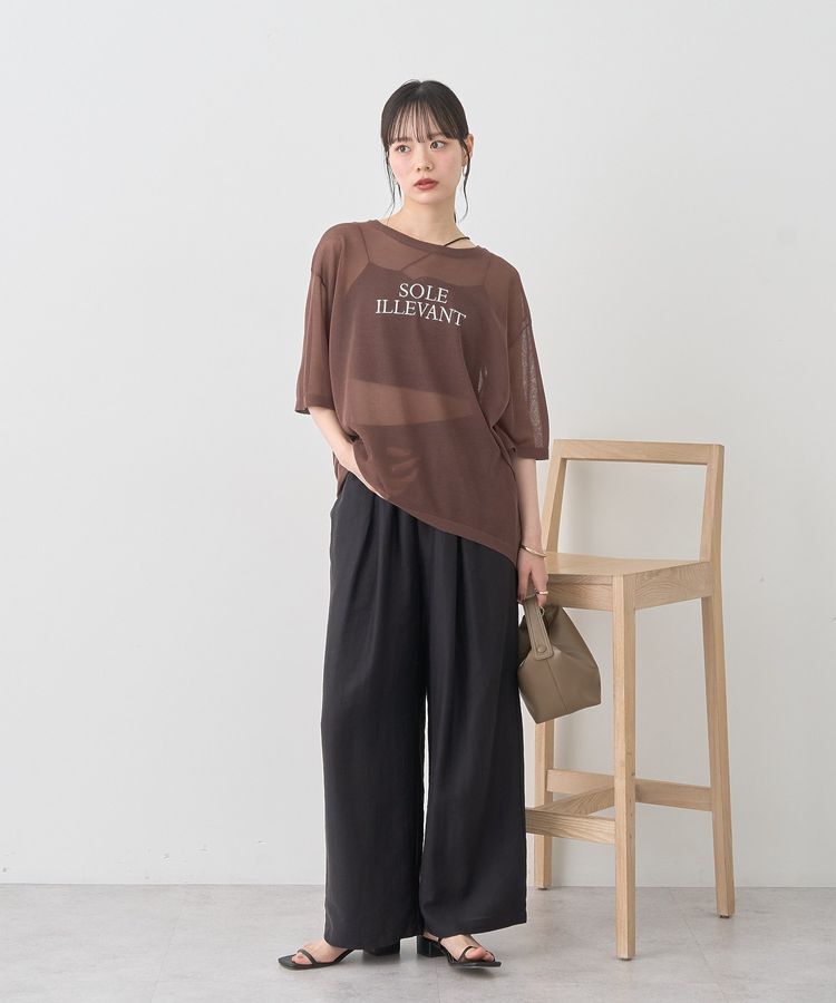 earth music&ecology「ロゴ刺繍シアープルオーバー」|ニット・セーター|