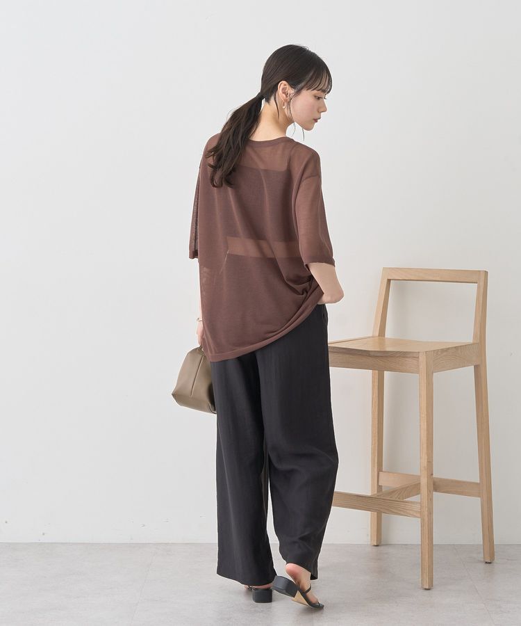 earth music&ecology「ロゴ刺繍シアープルオーバー」|ニット・セーター|