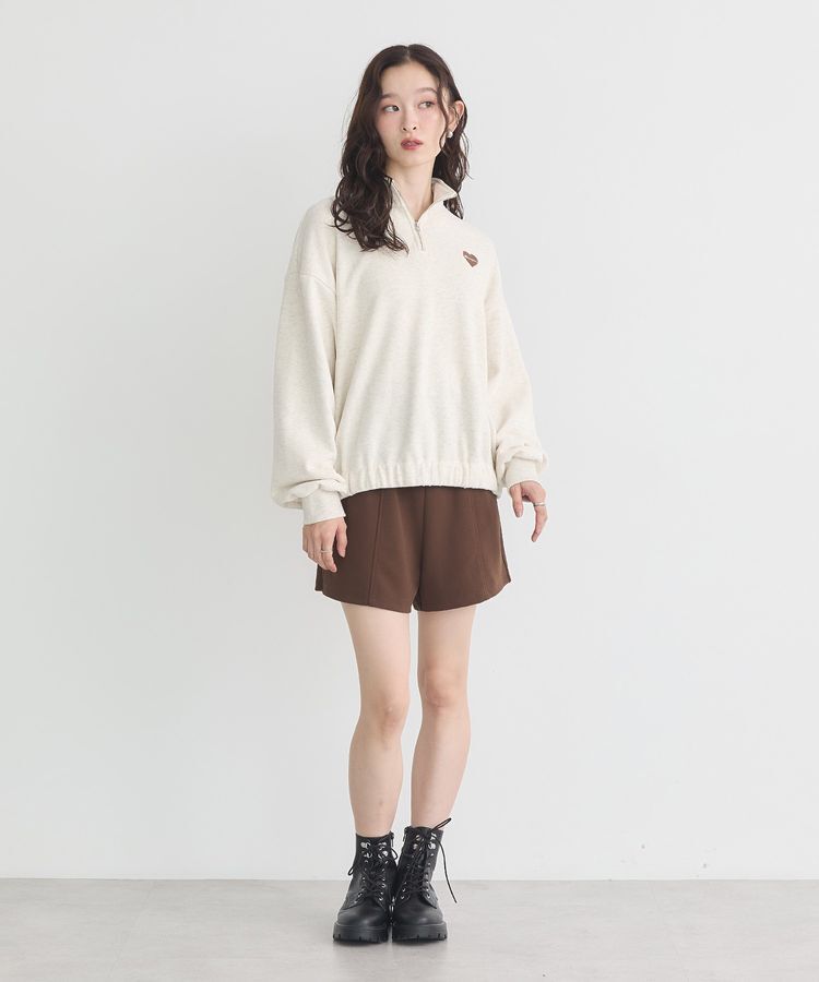 earth music&ecology「Champion&times;emaeハーフジップハートスウェット」|スウェット・ジャージ|