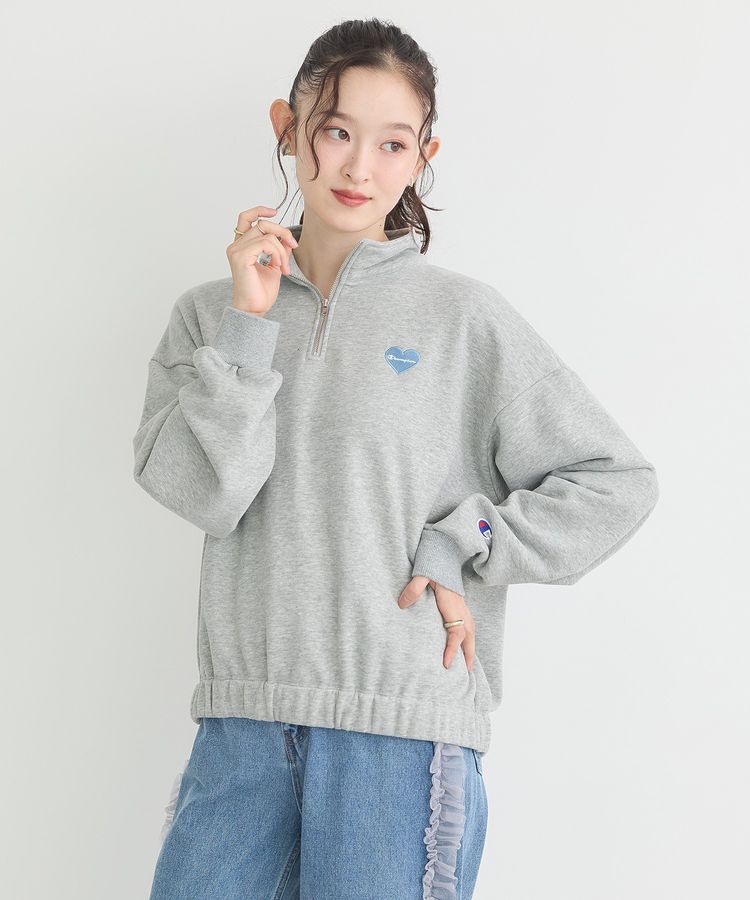 earth music&ecology「Champion&times;emaeハーフジップハートスウェット」|スウェット・ジャージ|