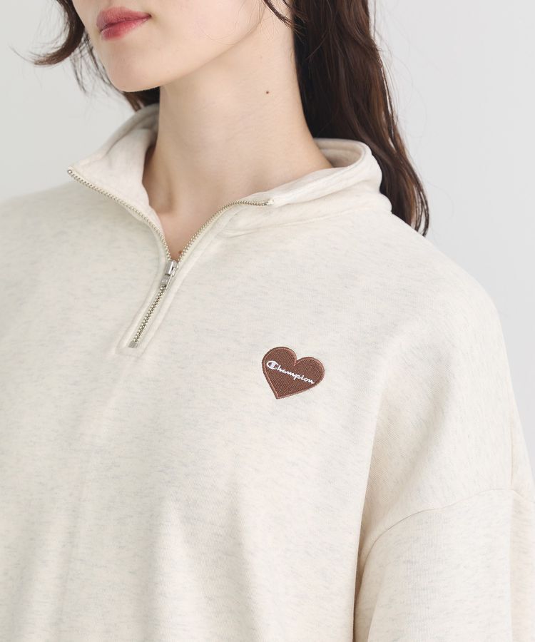 earth music&ecology「Champion&times;emaeハーフジップハートスウェット」|スウェット・ジャージ|