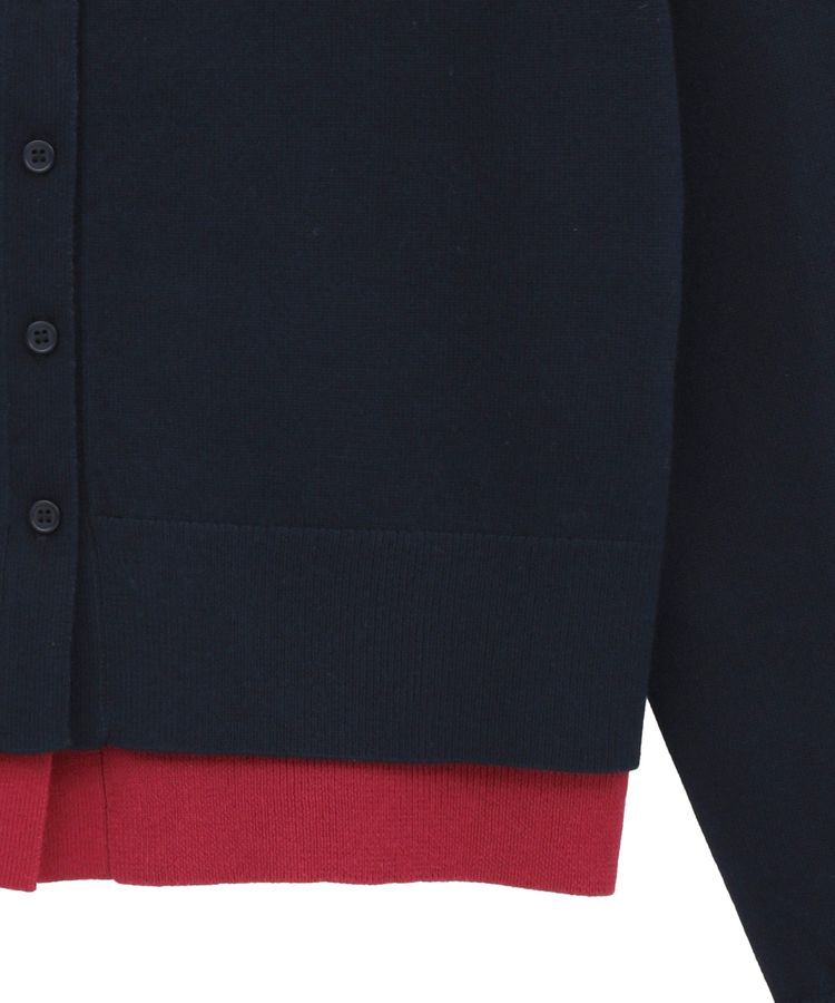 earth music&ecology「バイカラーレイヤード風カーディガン」|カーディガン|