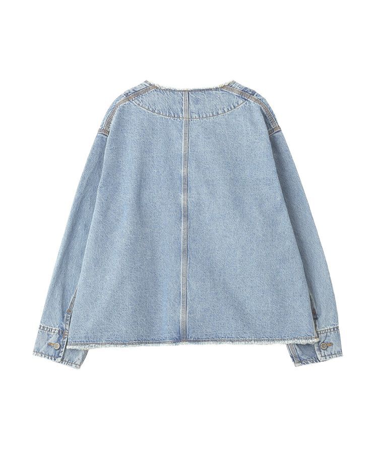 earth music&ecology「デニムノーカラーカバーオール」|テーラードジャケット|