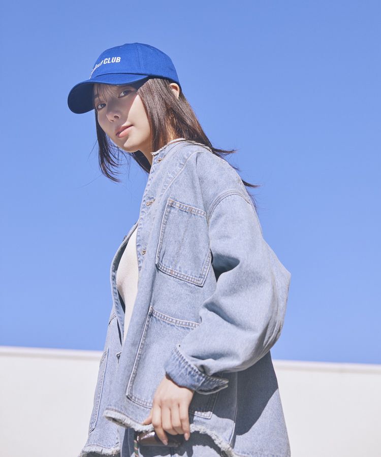 earth music&ecology「デニムノーカラーカバーオール」|テーラードジャケット|