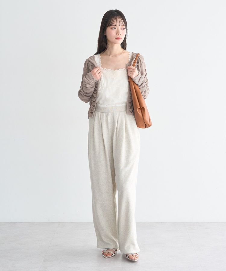 earth music&ecology「フロントホックシャーリングトップス」|カーディガン|