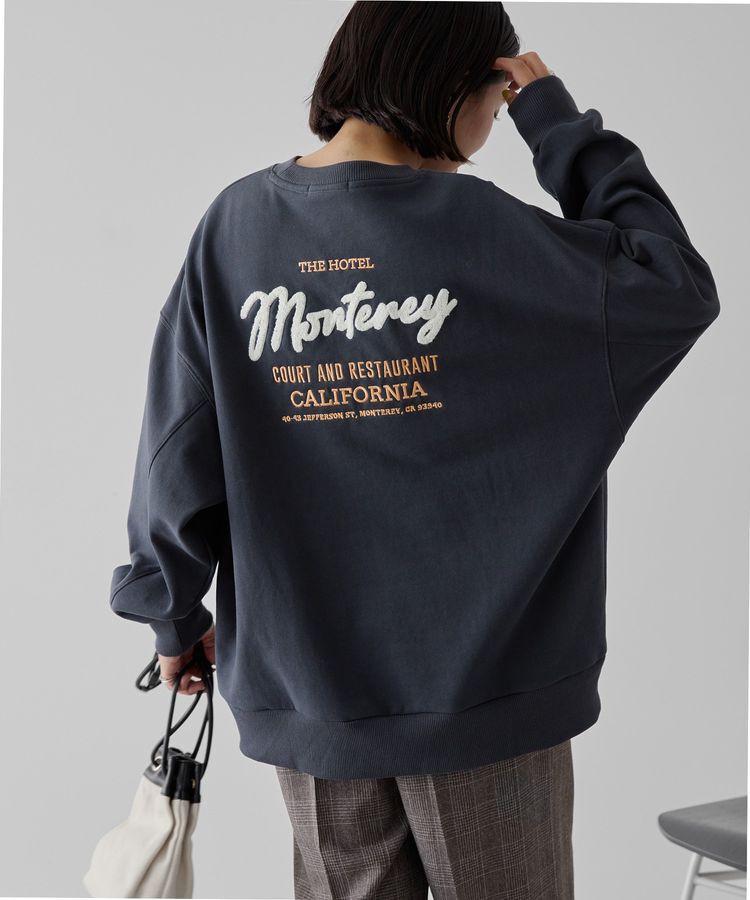 AMERICAN HOLIC「サガラ刺繍裏毛プルオーバー」|Tシャツ・カットソー|Charcoal Gray