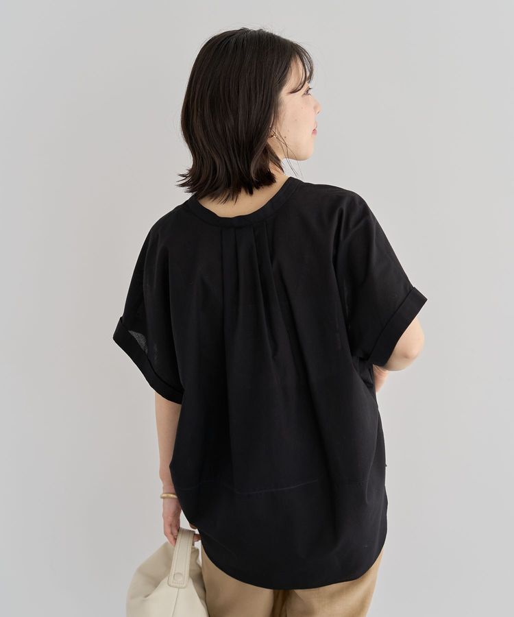 Green Parks「綿麻混フレンチスリーブスキッパーシャツ」|シャツ・ブラウス|