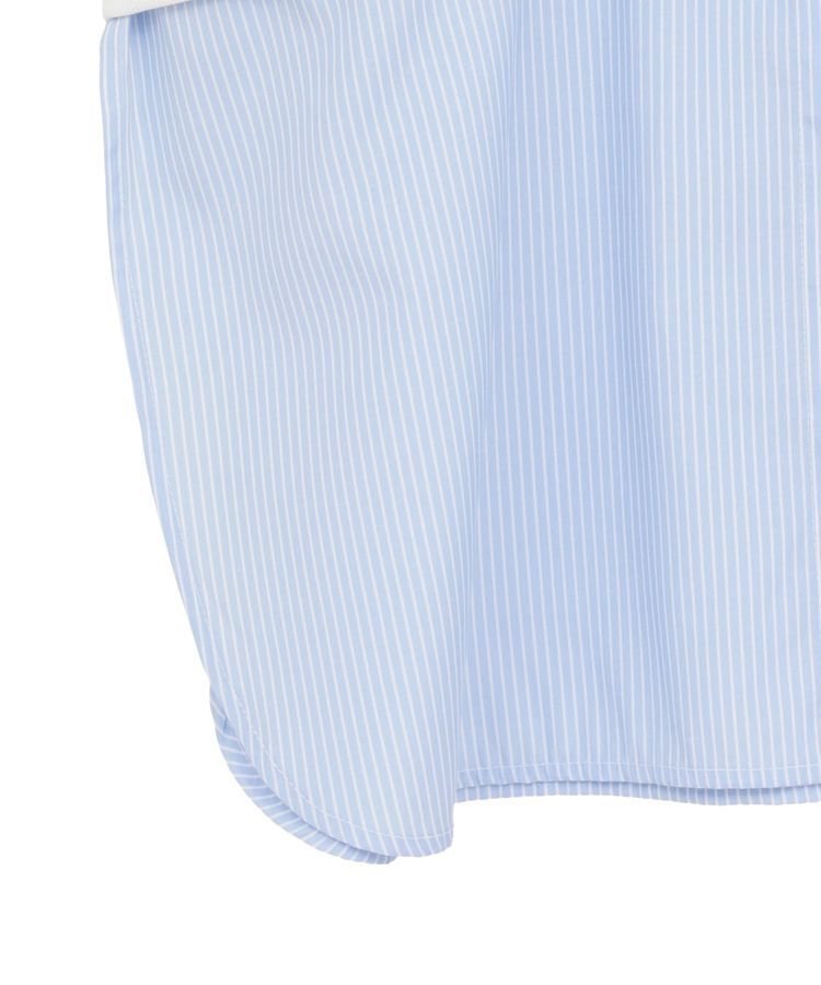 Green Parks「裾タックミニ裏毛シャツドッキングチュニック」|チュニック|