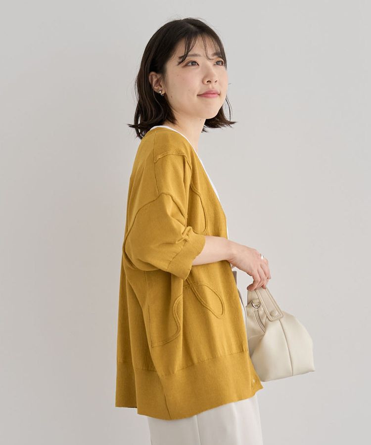 armonia「刺繍コードVネックフレンチカーディガン」|カーディガン|