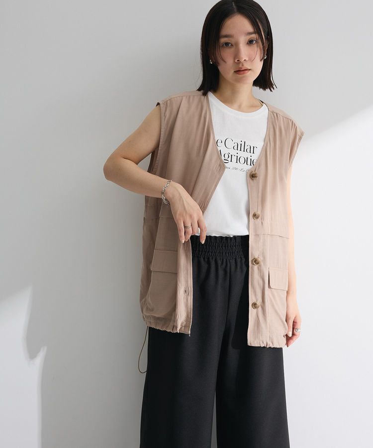 Green Parks「ノースリーブフェミニンロゴプルオーバー」|Tシャツ・カットソー|