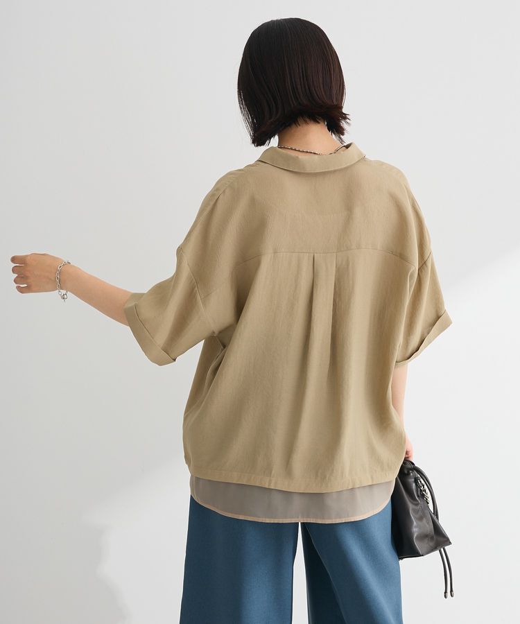 Green Parks「裾レイヤードショートスリーブシャツⅡ」|シャツ・ブラウス|