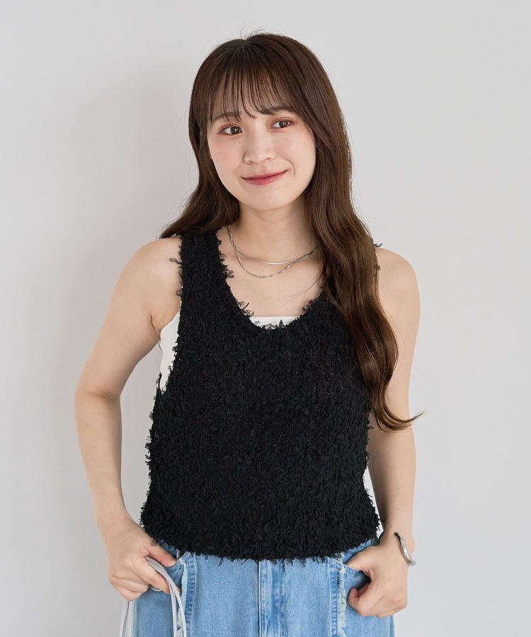 Green Parks「・swing by 2wayチュールヤーンベスト」|ベスト・ジレ|