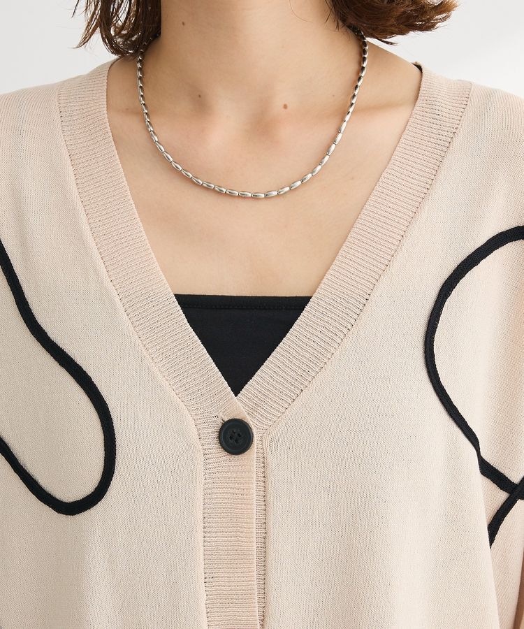 Green Parks「刺繍コードVネックカーディガン」|カーディガン|