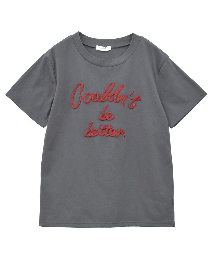 Green Parks「・swing by コード刺繍ロゴTEE」|Tシャツ・カットソー|Charcoal Gray