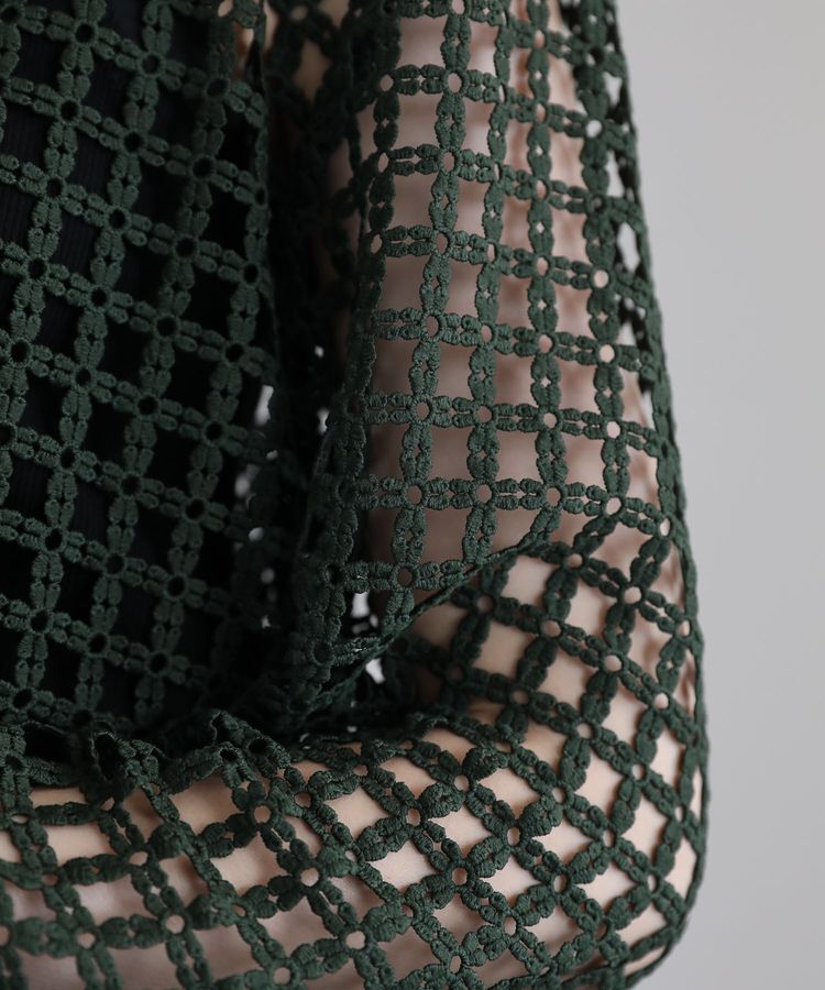 Green Parks「・SUGAR SPOON 2wayフラワーメッシュカーデ」|カーディガン|