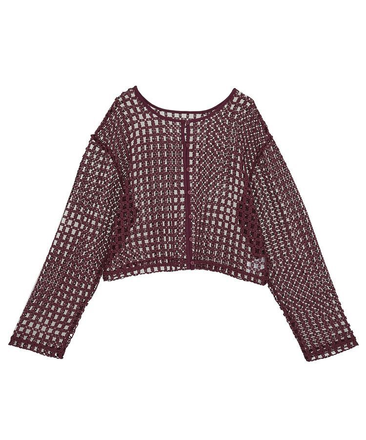 Green Parks「・SUGAR SPOON 2wayフラワーメッシュカーデ」|カーディガン|