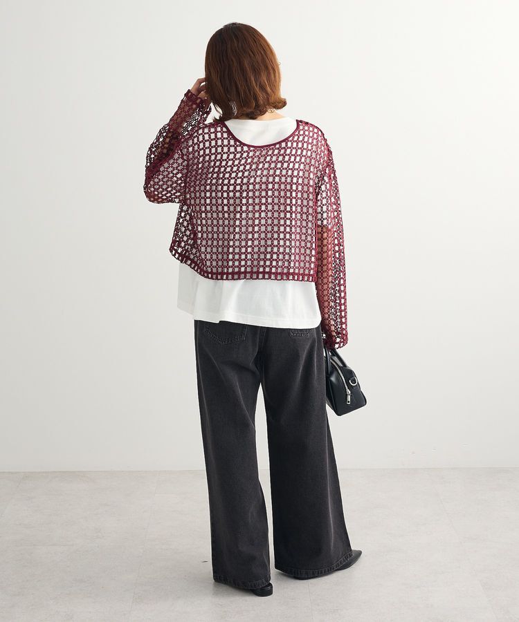 Green Parks「・SUGAR SPOON 2wayフラワーメッシュカーデ」|カーディガン|