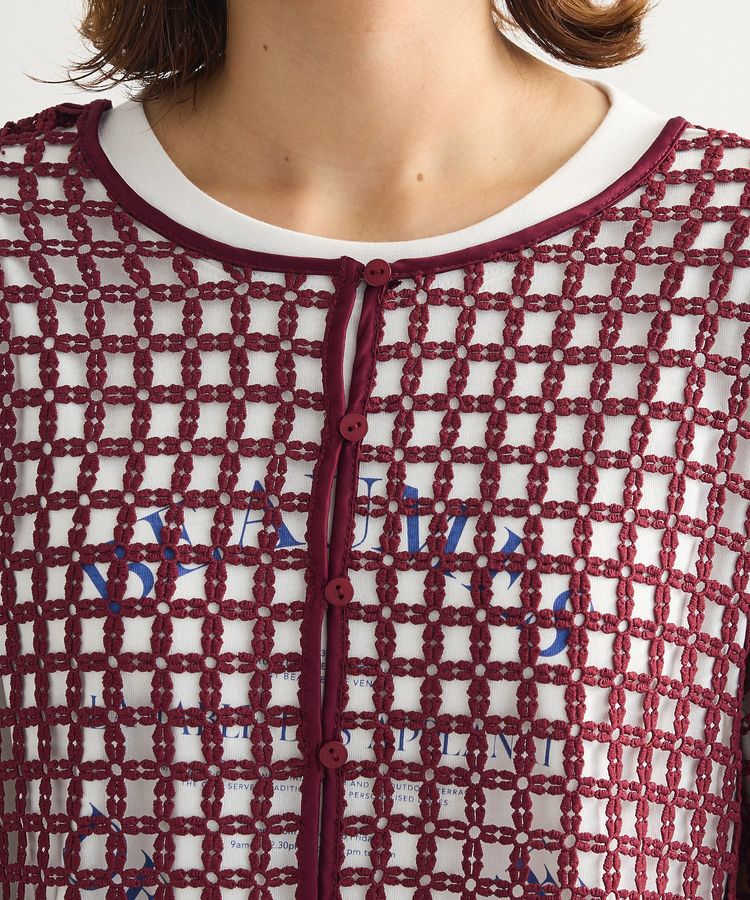 Green Parks「・SUGAR SPOON 2wayフラワーメッシュカーデ」|カーディガン|