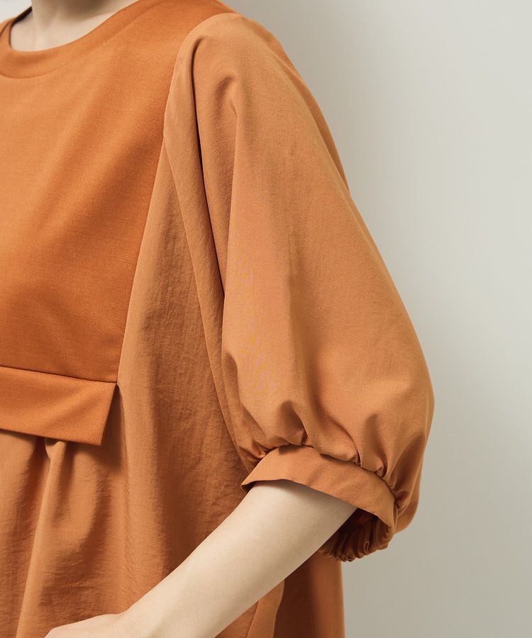 Green Parks「ベスト風7分袖ドッキングプルオーバー」|Tシャツ・カットソー|