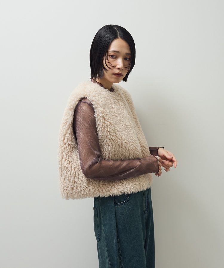 Green Parks「・ELENCARE DUE シープファーベスト」|ベスト・ジレ|