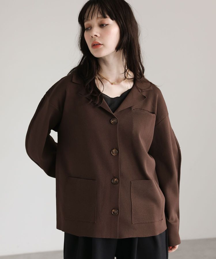 Green Parks「・ELENCARE DUE ニットシングルジャケット」|カーディガン|