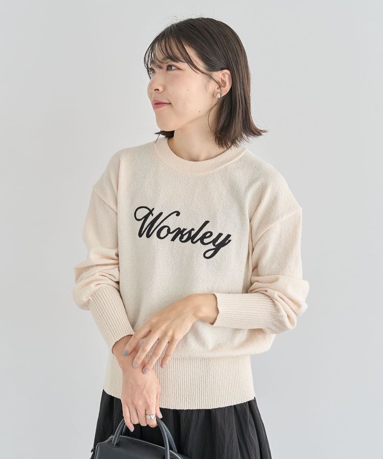 Green Parks「ブークレ-ロゴニットプルオーバー」|ニット・セーター|Ecru