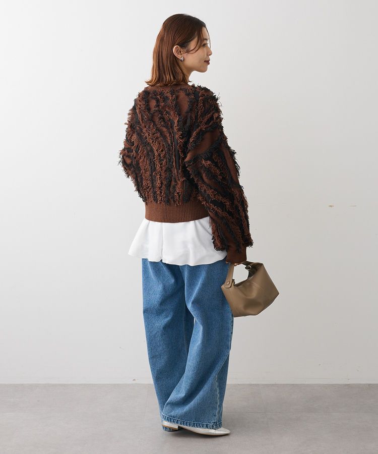 Green Parks「・ELENCARE DUE フリンジジャカードニット」|ニット・セーター|