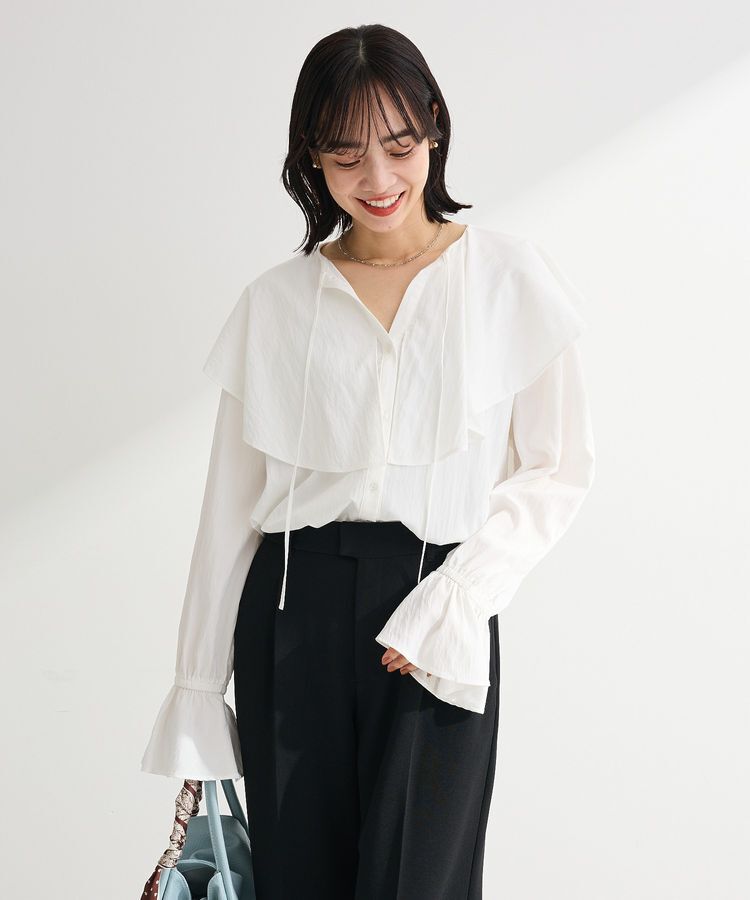 Green Parks「ラッフルブラウス」|シャツ・ブラウス|Off White