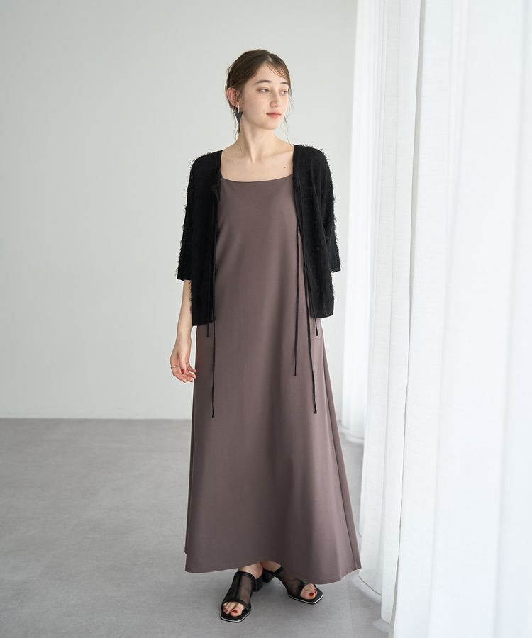 YECCA VECCA「2wayリボンフリンジニットカーディガン」|カーディガン|