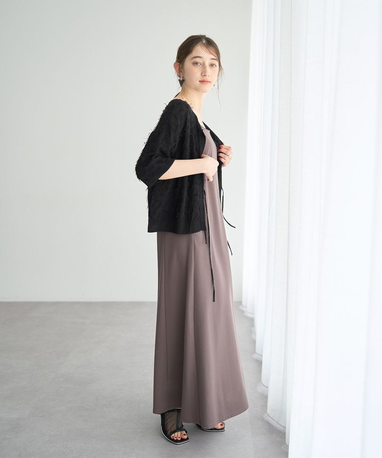 YECCA VECCA「2wayリボンフリンジニットカーディガン」|カーディガン|