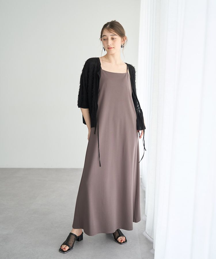 YECCA VECCA「2wayリボンフリンジニットカーディガン」|カーディガン|