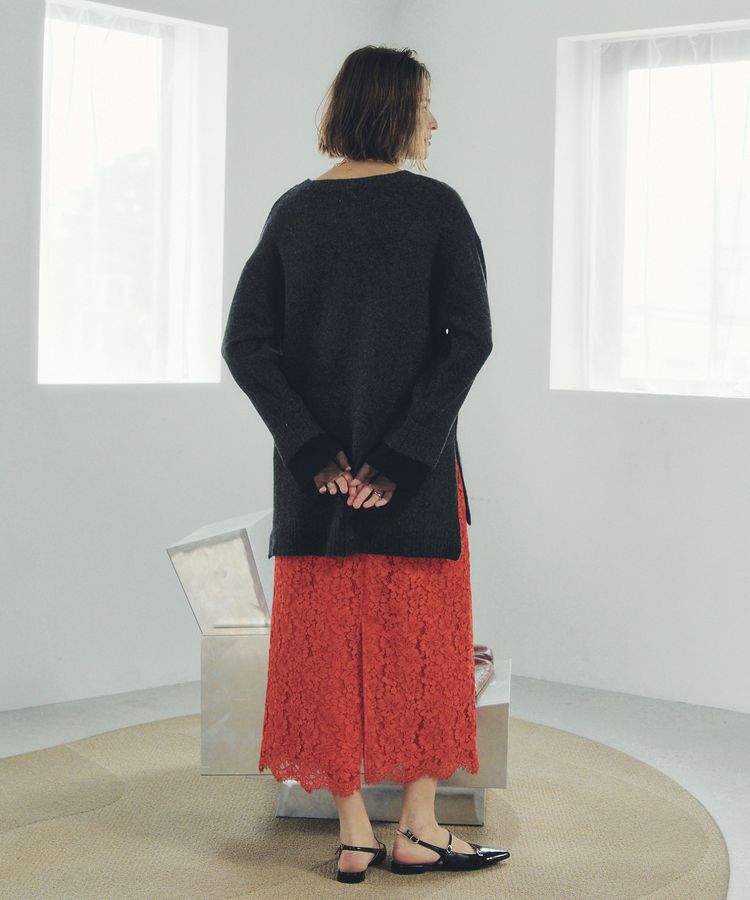 YECCA VECCA「レースナロースカート」|タイト|