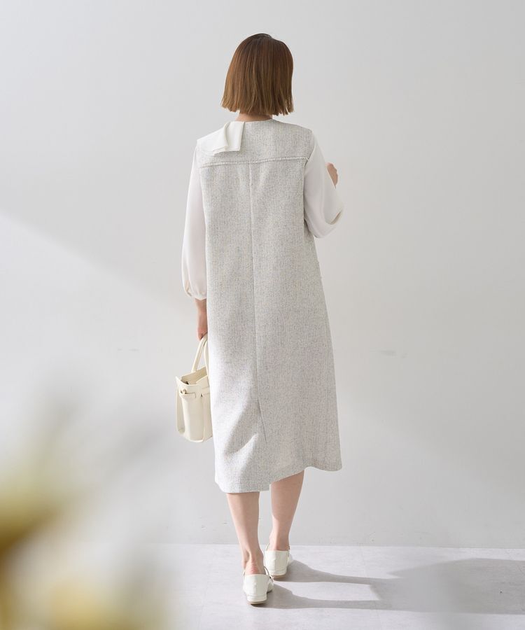 YECCA VECCA「ツイードジレジャンスカ」|ジャンパースカート|