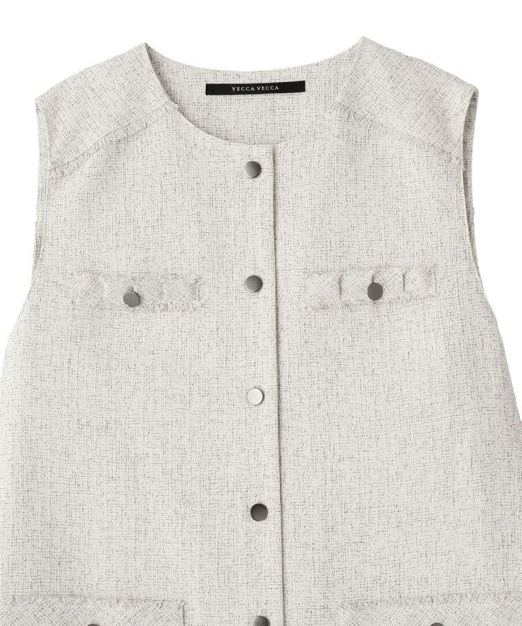 YECCA VECCA「ツイードジレジャンスカ」|ジャンパースカート|