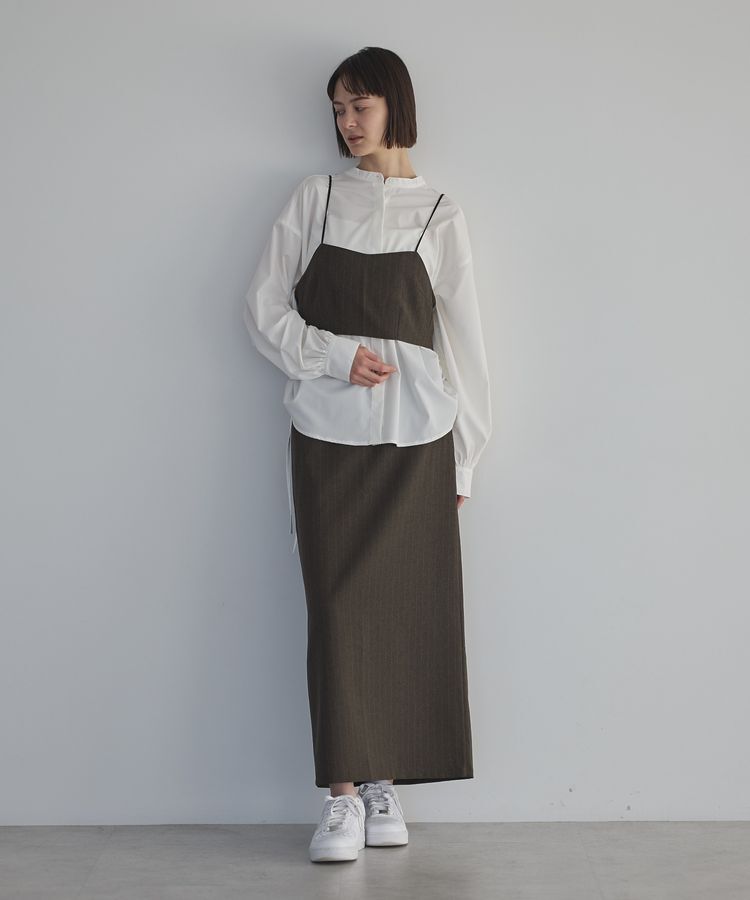 GARAGE OF GOOD CLOTHING「【日本製】ストライプロングスカート」|タイト|