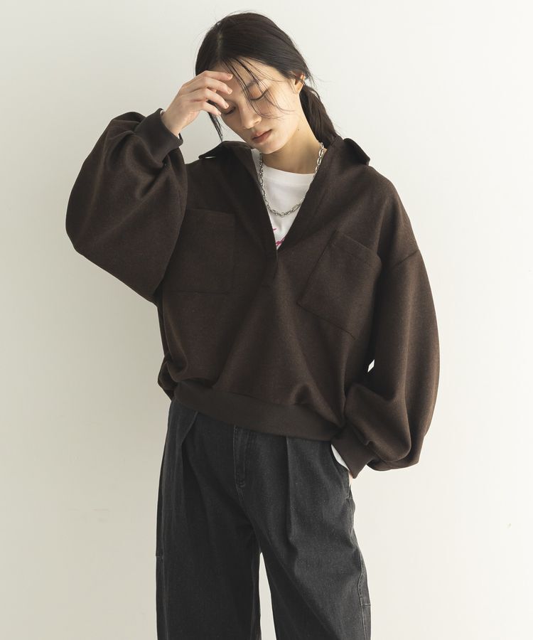 GARAGE OF GOOD CLOTHING「【日本製】ウール混スキッパーリブプルオーバー」|Tシャツ・カットソー|