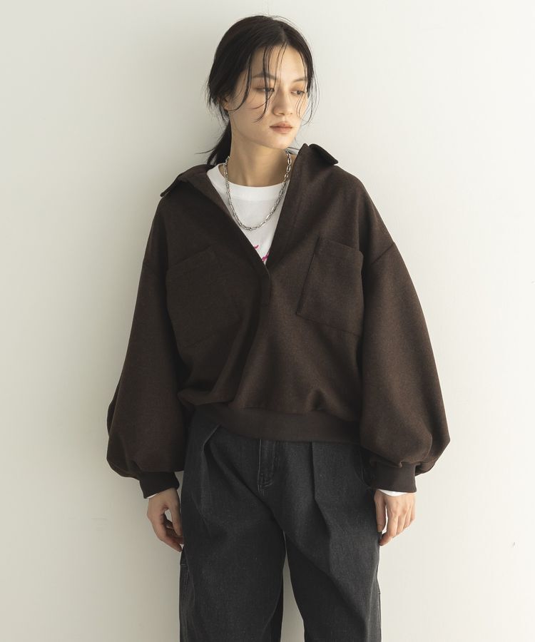 GARAGE OF GOOD CLOTHING「【日本製】ウール混スキッパーリブプルオーバー」|Tシャツ・カットソー|