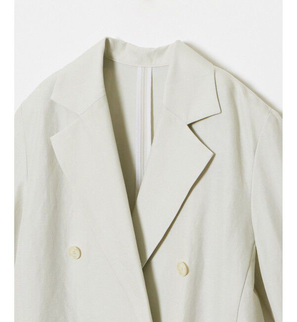 allureville「リネンスラブビックショルダージャケット」|テーラードジャケット|