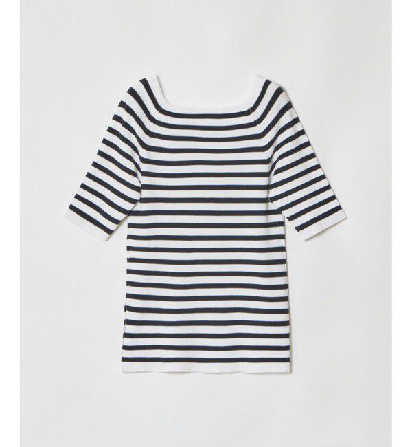 allureville「2WAY ネック5分袖プルオーバー」|ニット・セーター|