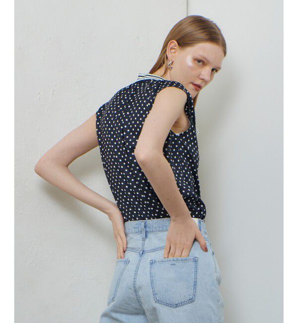 allureville「パネルドットプリントボウタイブラウス」|シャツ・ブラウス|